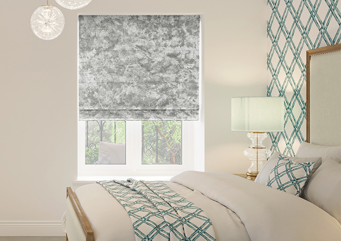 Cyrus Crushed Velvet, Glint - Motorised Roman Blind - Image 3